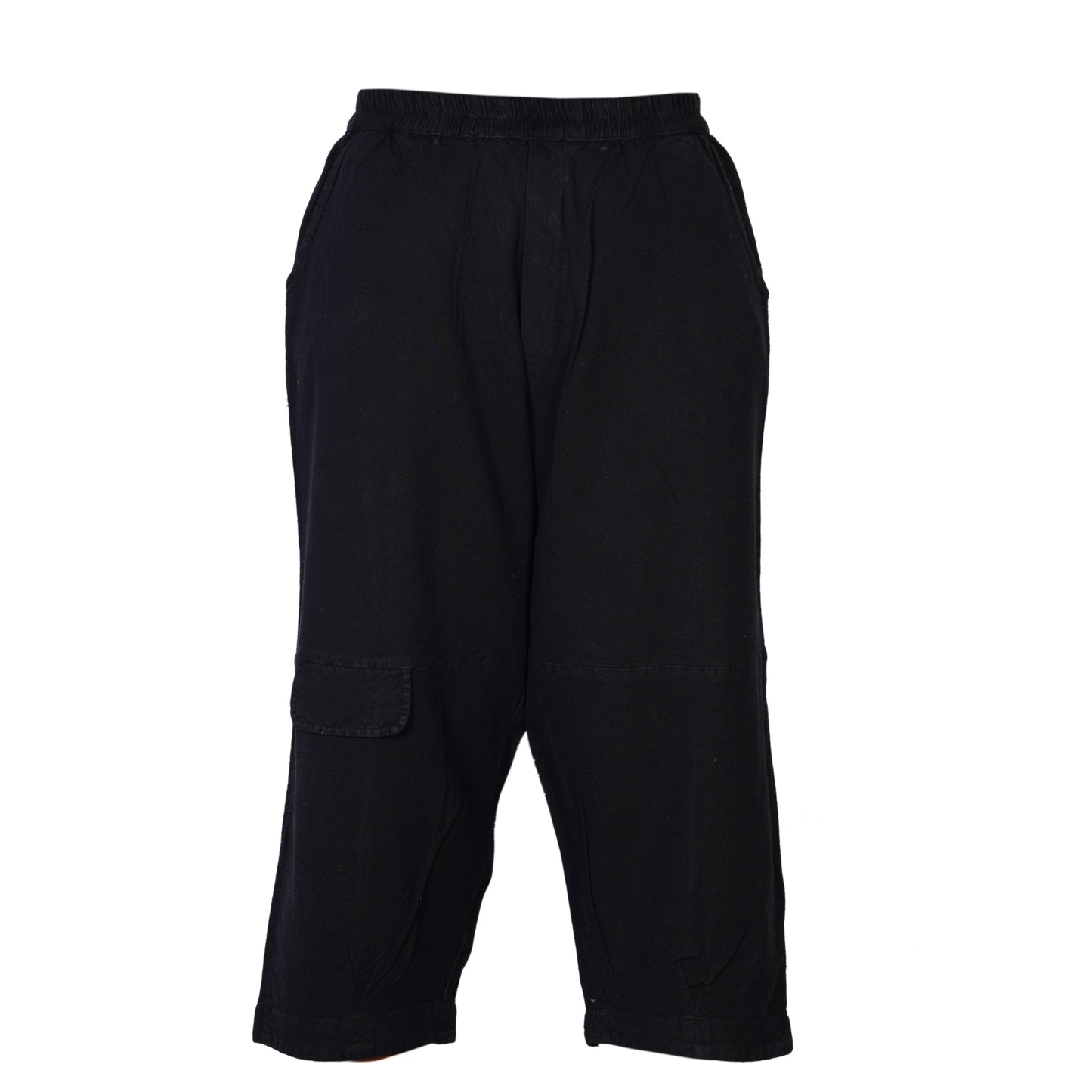 Mens Ankle Length Summer Work Pants Cotton Relaxed Fit Casual Hippy Trousers