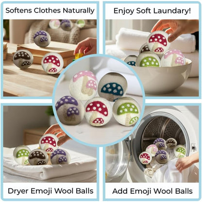 Wool Dryer Balls - 1000+ Loads - Pure Organic Wool - Reusable Natural Fabric Softener Perfect with Essential Oils, Reduce Clothing Static and Wrinkles