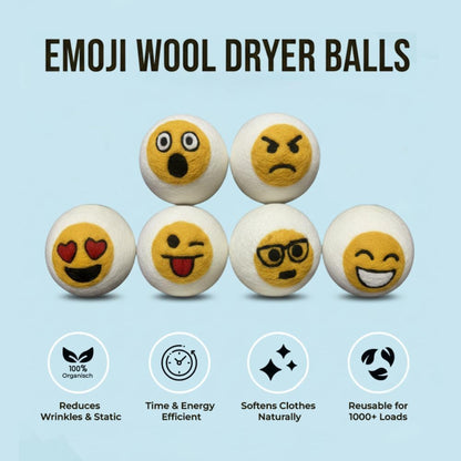 Wool Dryer Balls - 1000+ Loads - Pure Organic Wool - Reusable Natural Fabric Softener Perfect with Essential Oils, Reduce Clothing Static and Wrinkles