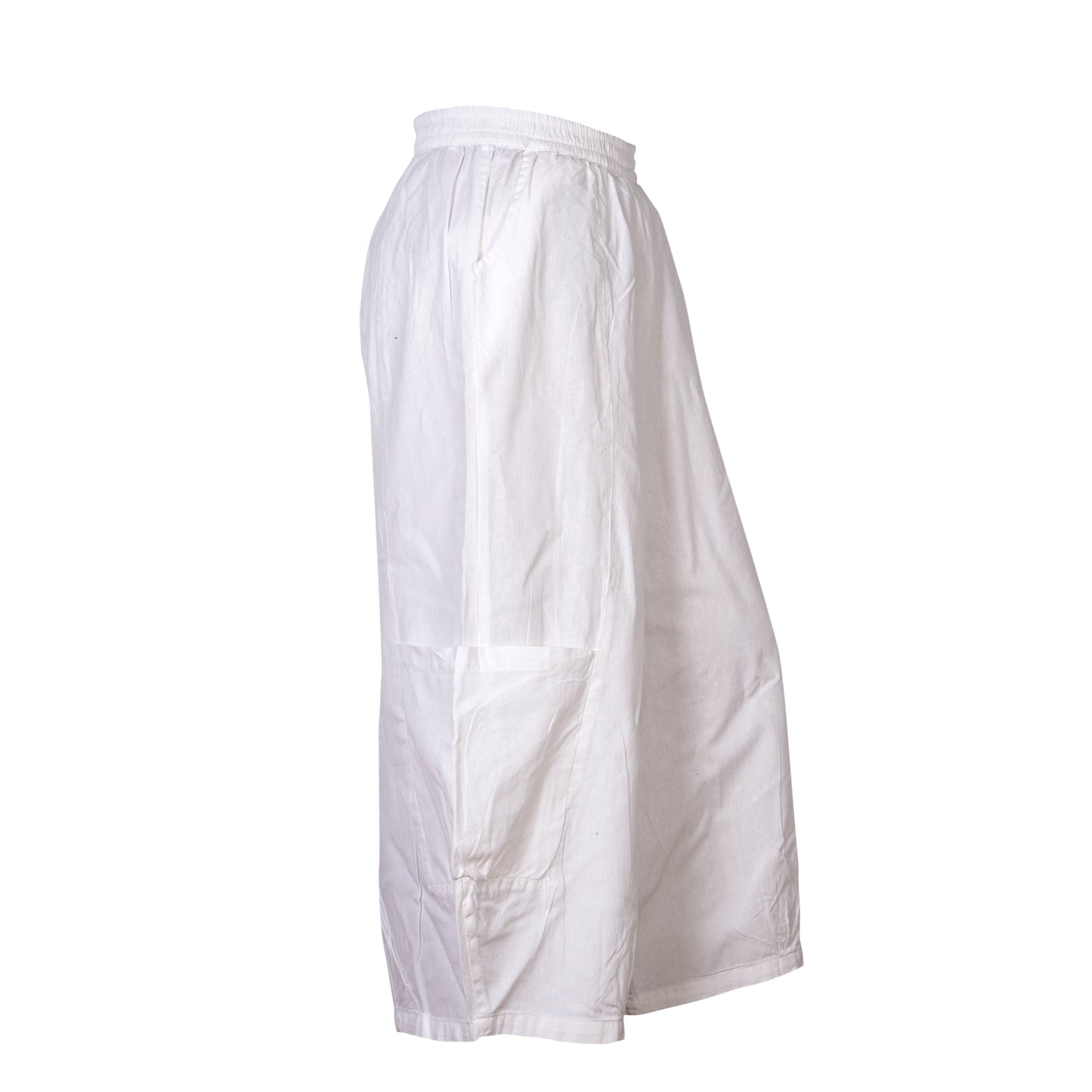 Men's Casual Relaxed Fit Elastic Waist Hippie Cotton Cargo Trouser