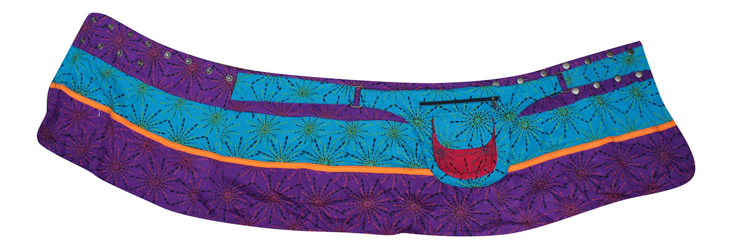 Womens Reversible Both Side Wrap Round Hippy Popper Party Skirt
