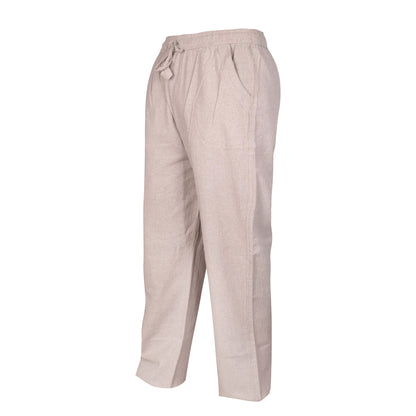 WOMENS PLAIN TROUSERS ELASTICATED WAIST YOGA PANTS WITH POCKETS
