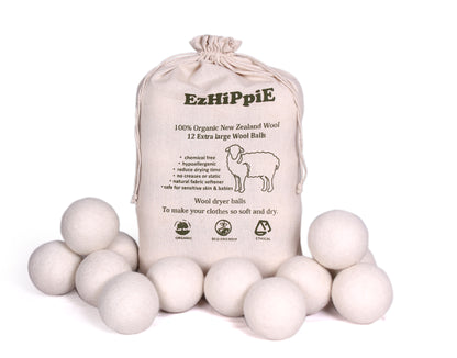 Wool Dryer Balls - 1000+ Loads - Pure Organic Wool - Reusable Natural Fabric Softener Perfect with Essential Oils, Reduce Clothing Static and Wrinkles