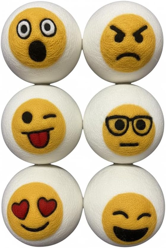 Wool Dryer Balls - 1000+ Loads - Pure Organic Wool - Reusable Natural Fabric Softener Perfect with Essential Oils, Reduce Clothing Static and Wrinkles