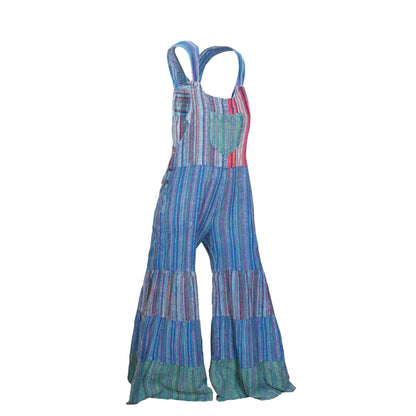 Women's Dungaree Cotton Hippie Classic Summer Jumpsuit with Adjustable Straps