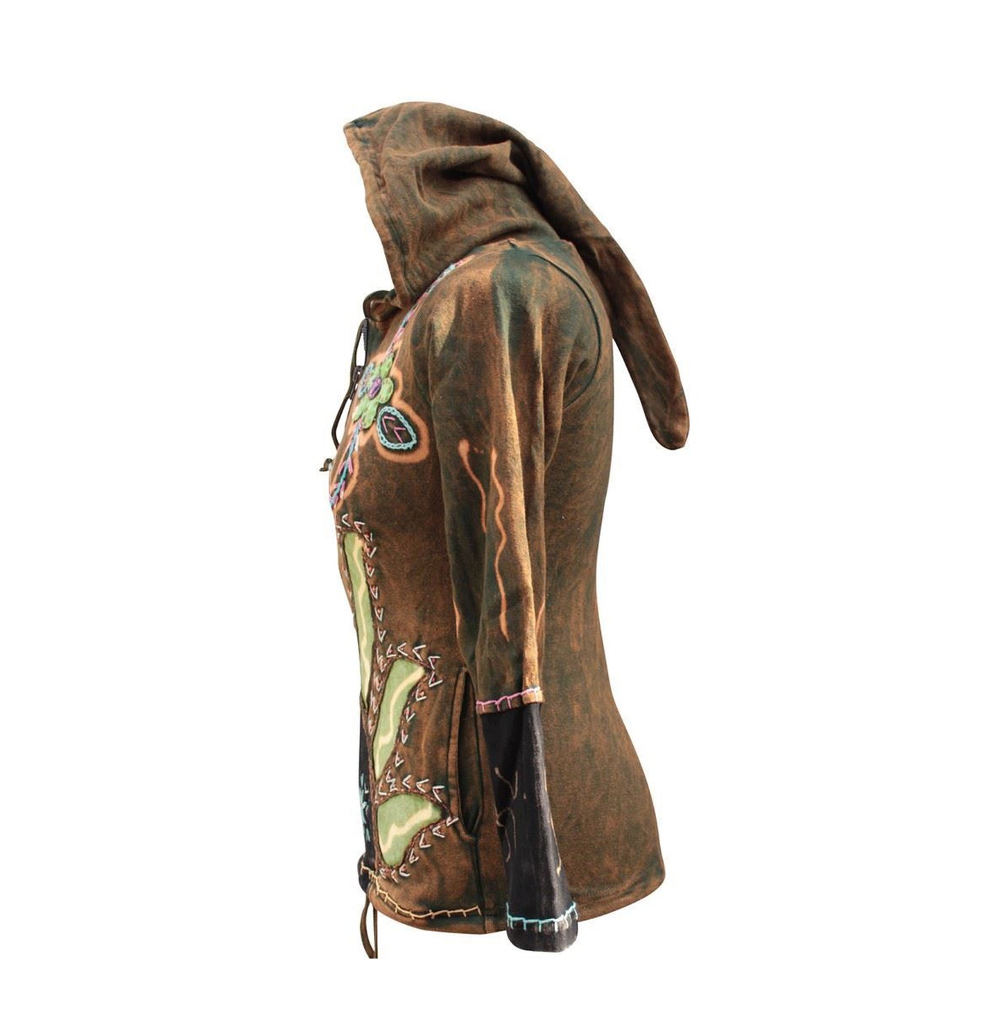 sun-flames-floral-print-hoodie-jacket-for-women