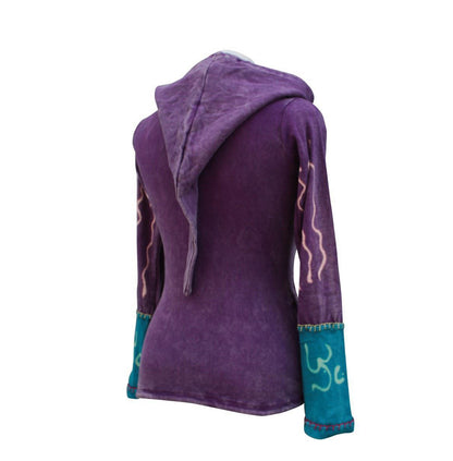 sun-flames-floral-print-hoodie-jacket-for-women